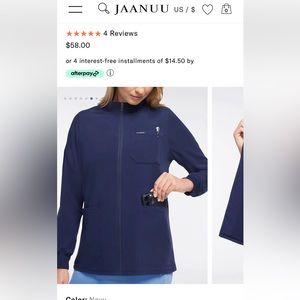 Like new Navy Jaanuu scrub jackets XL